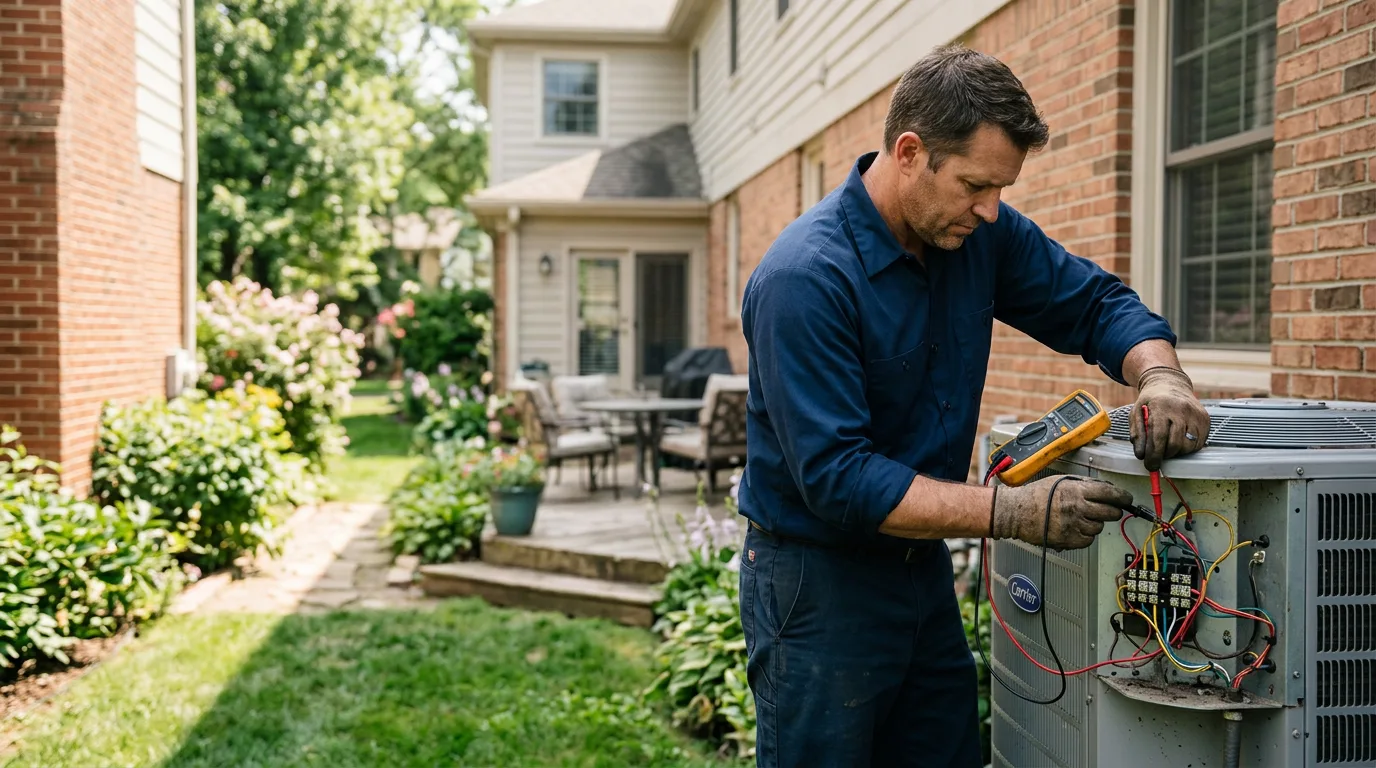 HVAC technician working near Fall Branch, TN